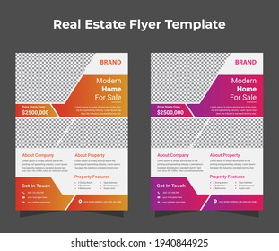 Real Estate Flyer Design, Editable Design, Very Unique Design, Clean and Modern Concept