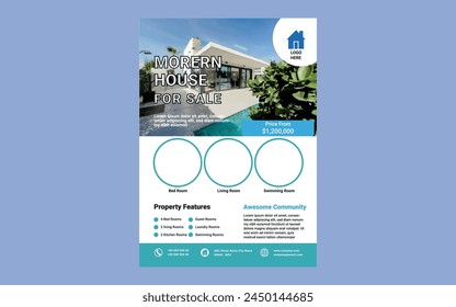 Real Estate Flyer Design, Folded Real Estate, Colorful Real Estate Flyer, Builder Real Estate Template, Luxury Flyer, Modern home, Vector Design, Corporate, Home, Open Sold, Rent Flyer Design.