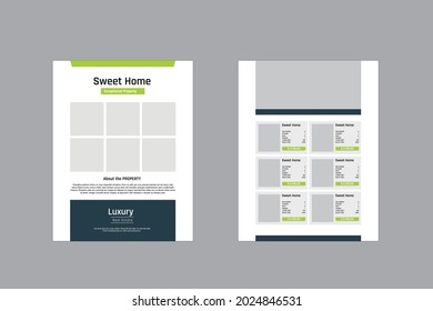 Real Estate Flyer Design Template. Very Professional Design Layout 