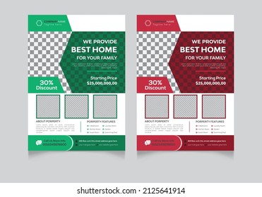 Plantilla de diseño de Real Estate Flyer, tamaño a4