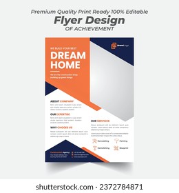 Plantilla de diseño de volante inmobiliario Dream Home Flyer Design