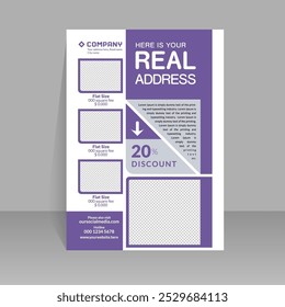 real estate flyer design template for real estate company, unique real estate flyer