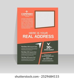 real estate flyer design template for real estate company, unique real estate flyer