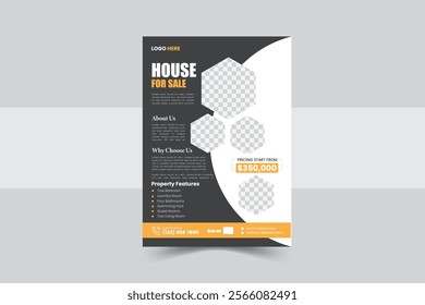 Real estate flyer design template