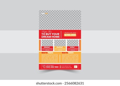 Real estate flyer design template