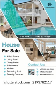 Real Estate Flyer Design Templates Real Estate Flyer For House On Sale Simple Creative Flyer In Vector