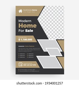 Real Estate Flyer And Poster Template, Classy Elegant Modern Real Estate Property Interior Design Flyer Template, Real Estate Flyer Design For Home Sale Business Company