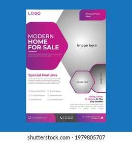 Real estate flyer and poster template, Classy Elegant Modern Real Estate Property Interior Design Flyer Template, Real estate flyer design for home sale business company