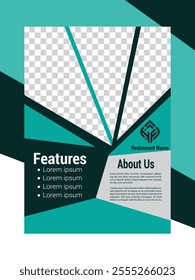 Real Estate Flyer Template. Clean, professional, readable flyer template with a large image in the background and framed spots for a person photo and thumbnails. A4 210×297 (5mm bleeds) 300 DPI CMYK