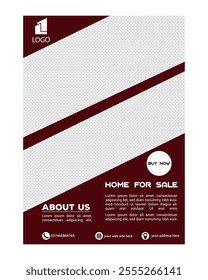 Real Estate Flyer Template. Clean, professional, readable flyer template with a large image in the background and framed spots for a person photo and thumbnails. A4 210×297 (5mm bleeds) 300 DPI CMYK