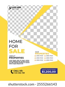 Real Estate Flyer Template. Clean, professional, readable flyer template with a large image in the background and framed spots for a person photo and thumbnails. A4 210×297 (5mm bleeds) 300 DPI CMYK