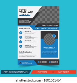 Real Estate flyer template Design. A4 size flyer template.Business cover, poster, leaflet., 