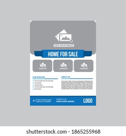 Diseño de plantilla de volante inmobiliario completamente de uso comercial 