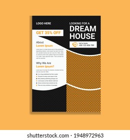 Real estate flyer template design