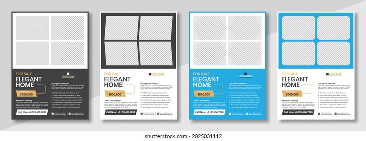 Real Estate Flyer Template Design Vector