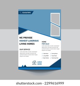 Real Estate Flyer Template Design, Corporate Colorful Real Estate Template, Unique Flyer Design, Vector Flyer, Print Ready Template,