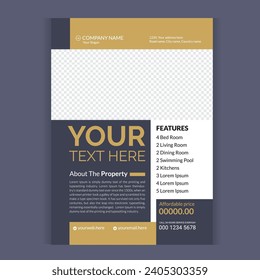 Real estate flyer template design