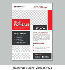 Design von Flyer-Vorlagen für Immobilien und Layout-Design von Bannern für den Verkauf