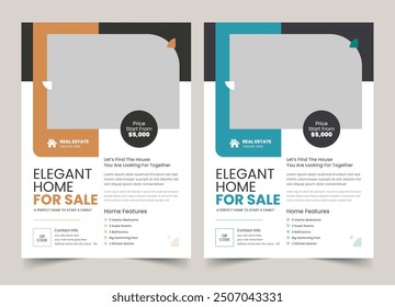 Real Estate Flyer Template, Flyer Design Template, Real Estate Poster Vector, a4 flyer
