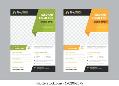 Real Estate Flyer template fully editable Design very unique design. Real estate broker flyer and poster template. Flyer concept.