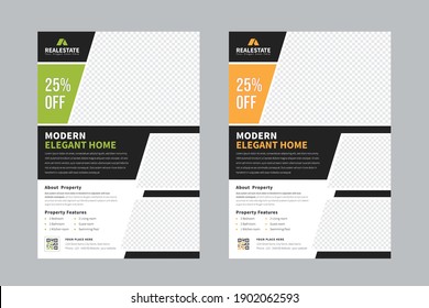 Real Estate Flyer template fully editable Design very unique design. Real estate broker flyer and poster template. Flyer concept.