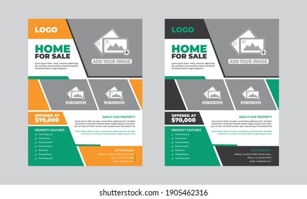 Vorlage für Immobilien-Flyer in vollständig bearbeitbarem Design Sehr einzigartig 