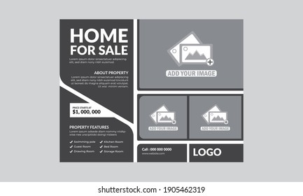 Vorlage für Immobilien-Flyer in vollständig bearbeitbarem Design Sehr einzigartig 