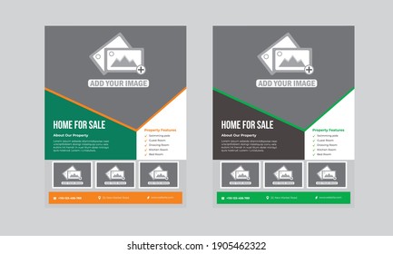 Vorlage für Immobilien-Flyer in vollständig bearbeitbarem Design Sehr einzigartig 