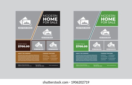 Vorlage für Immobilien-Flyer in vollständig bearbeitbarem Design Sehr einzigartig 