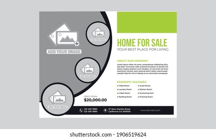 Vorlage für Immobilien-Flyer in vollständig bearbeitbarem Design Sehr einzigartig 