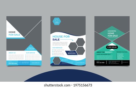 Real Estate Flyer Template Fully Editable Design Very elegant.City buildings and real estate concept, Inspiration for your design all media, Easy to use and add your own images and text.