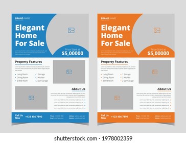 Real Estate Flyer Template. House For Sale Promotion Flyer Template.
Real Estate Flyer Design Examples. House Sale Poster Leaflet Template.