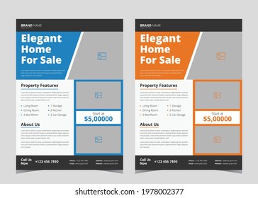 Real Estate Flyer Template. House For Sale Promotion Flyer Template.
Real Estate Flyer Design Examples. House Sale Poster Leaflet Template.