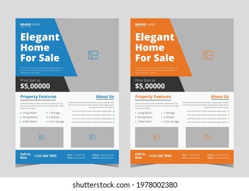 Real Estate Flyer Template. House For Sale Promotion Flyer Template.
Real Estate Flyer Design Examples. House Sale Poster Leaflet Template.