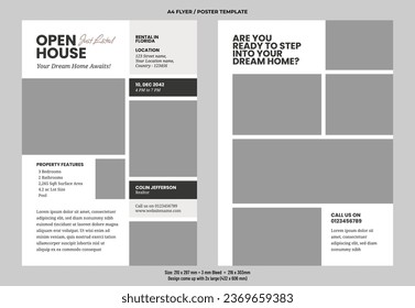 Real Estate Flyer Template, Open House Flyer Template, Real Estate Services