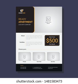 Real estate flyer template vector