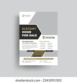 Plantilla de viajero inmobiliario, Diseño de vectores, volante, plantilla de viajero inmobiliario corporativo, volante de casa para la venta, afiche, banner, diseño de anuncios en medios sociales