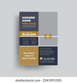 Real Estate Flyer Template, Vector Design, flyer, Corporate Real Estate Flyer Template, House for sale flyer, poster, banner, social media advertisements design