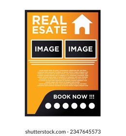 Real Estate Flyer Template, Vector Design, Corporate Real Estate Flyer Template, Flyer Design,