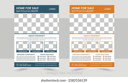 Real Estate Flyer Template, Vector Design, Corporate Real Estate Flyer Template, Flyer Design.