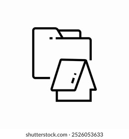 real estate folder icon sign vector