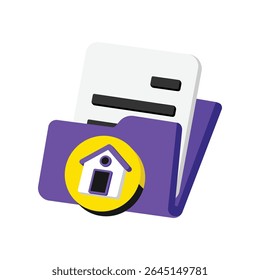 Real Estate Folder Vector style icon. Eps 10 file
