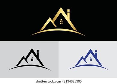 Real Estate Gold Logo Design