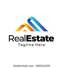 real estate gradient logo design