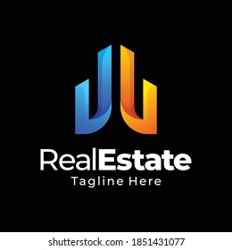 real estate gradient logo design