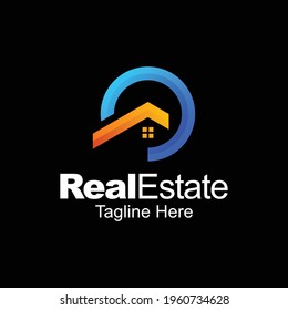 Real estate gradient logo design