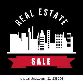 real estate graphic design , vector illustration