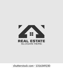 Real estate graphic logo vector design, creative house logo.