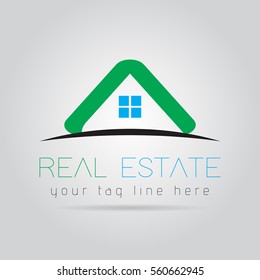 real estate green icon logo template. vector illustrator eps. 10