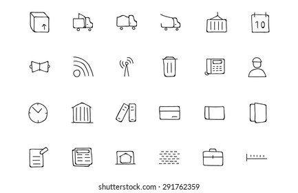 Real Estate Hand Drawn Doodle Icons